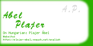 abel plajer business card