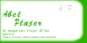 abel plajer business card